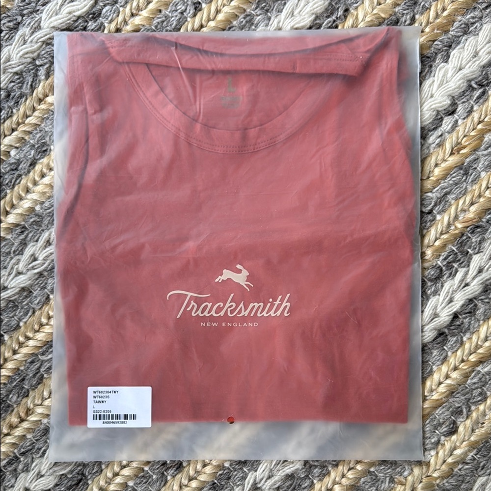 Tracksmith Red Polo T-Shirt with Short Sleeves